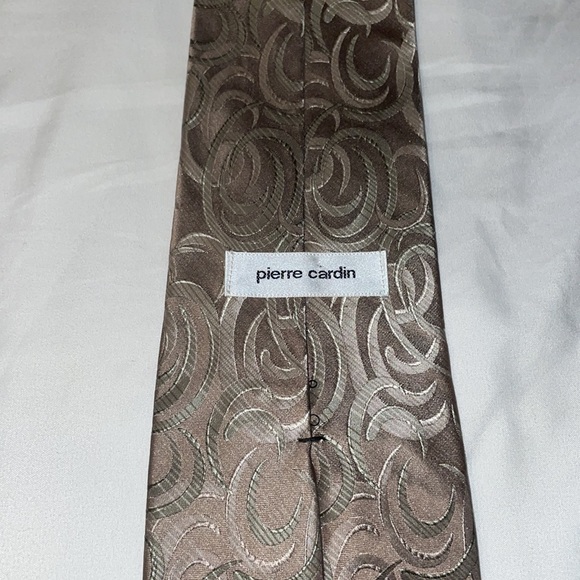 Men Pierre Cardin Gold silk tie - Picture 3 of 6